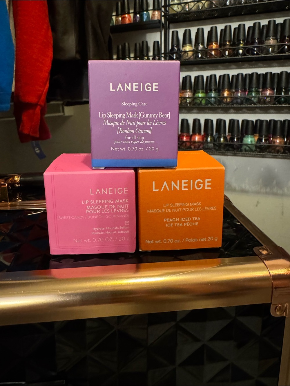 LANEIGE Lip Sleeping Mask Trio — Gummy Bear/Sweet Candy/Peach Iced Tea